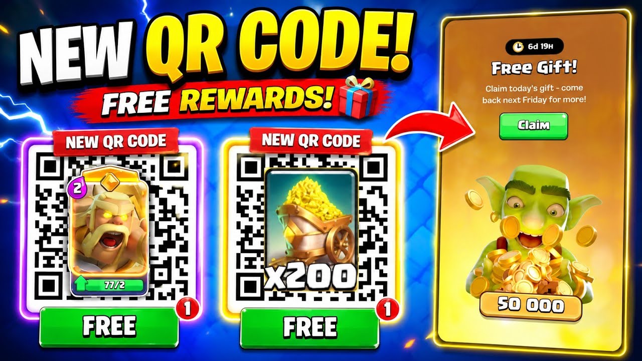 НОВЫЙ QR-КОД ДЛЯ CLASH ROYALE 🥳 БАННЕРЫ НА 50 000 МОНЕТ И ЭМОЦИЙ | QR-КОДЫ ДЛЯ CLASH ROYALE | НОВ...