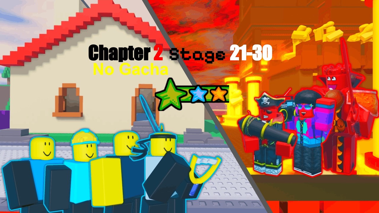 2 Star Chapter 2 Stage 21-30 Tutorial Full Walkthrough| The Battle Bricks