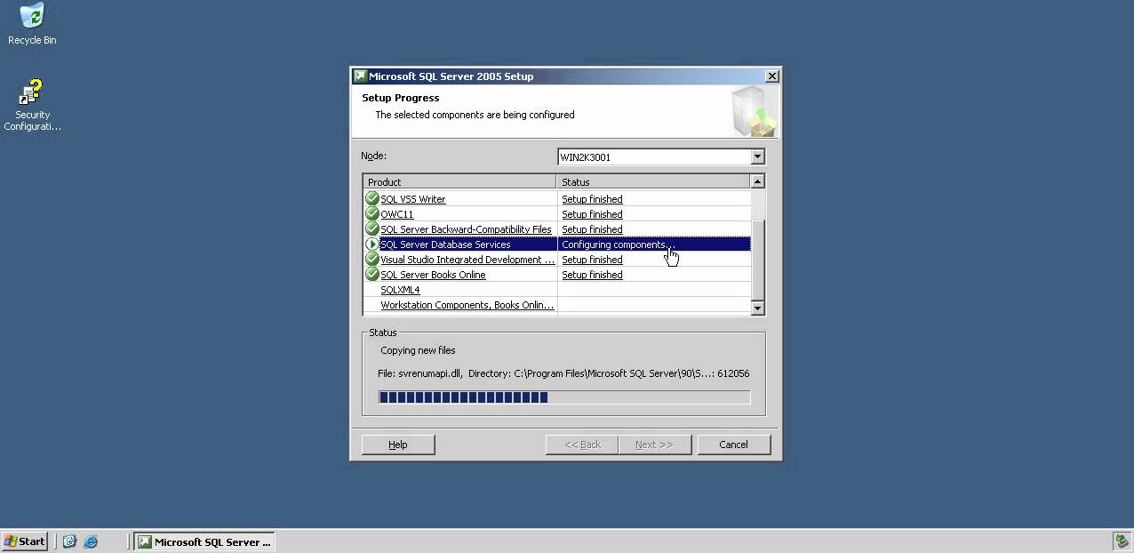 14  MS SQL Server 2005 failover cluster installation