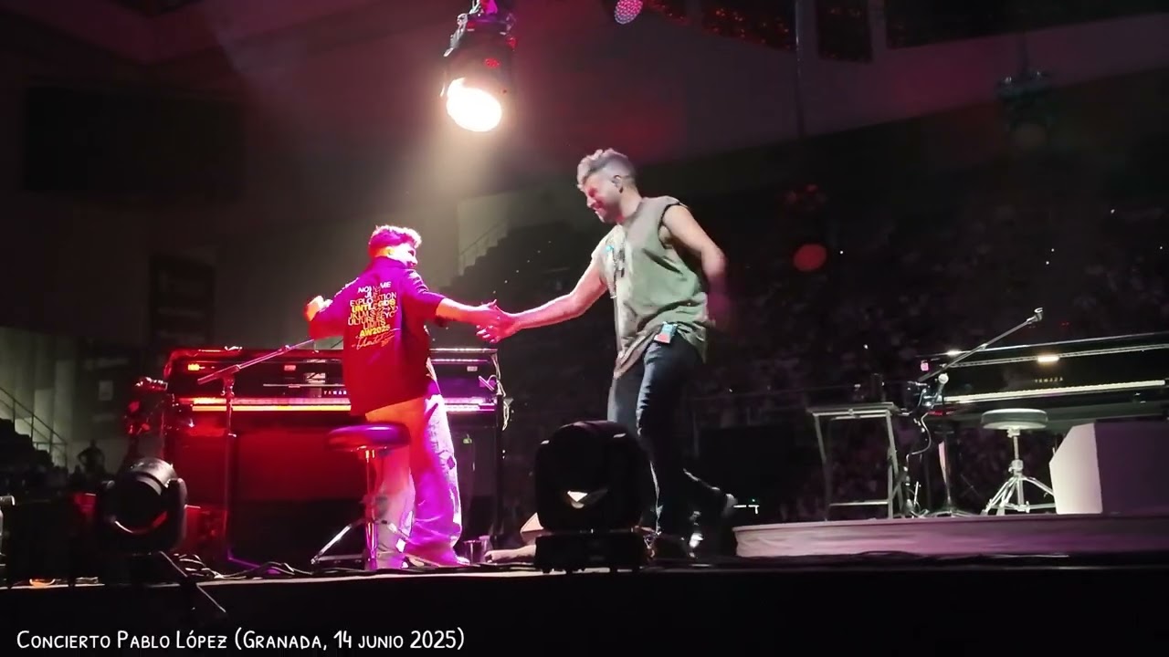 Miguel Ramírez (la Voz Kids 2025) en el concierto de Pablo López en Granada