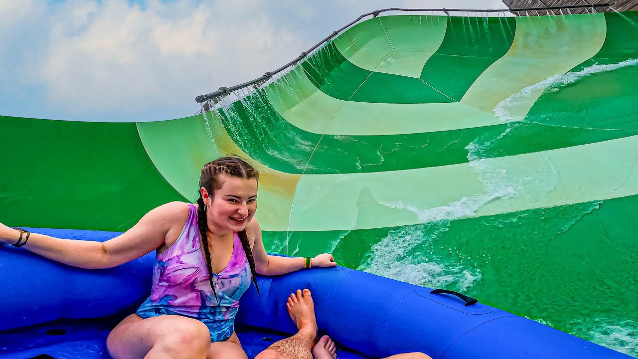 Waterslides at Bellewaerde Aquapark in Belgium