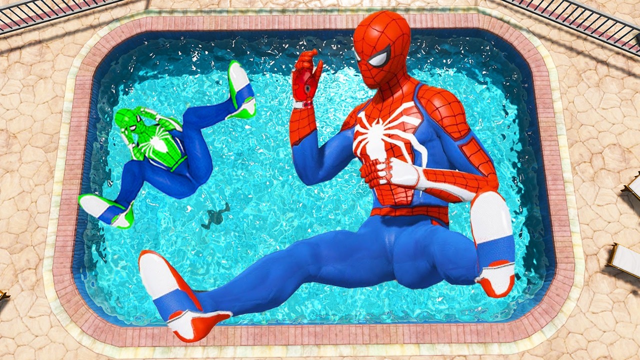 Rainbow Spiderman Ragdolls in GTA 5 (Compilation ) #18
