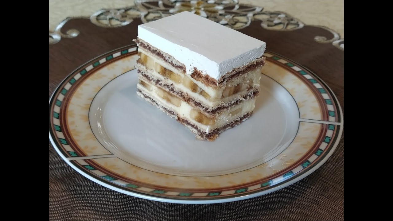 Banana torta sa keksom - Brza i kremasta torta bez pecenja