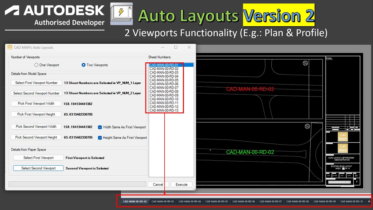 AutoCAD Layout Automation – Auto Layouts Add-in Tutorial