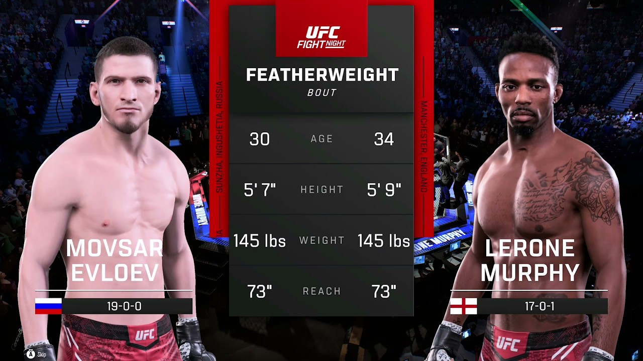 Movsar Evloev (CPU) VS Lerone Murphy (CPU) - UFC 5