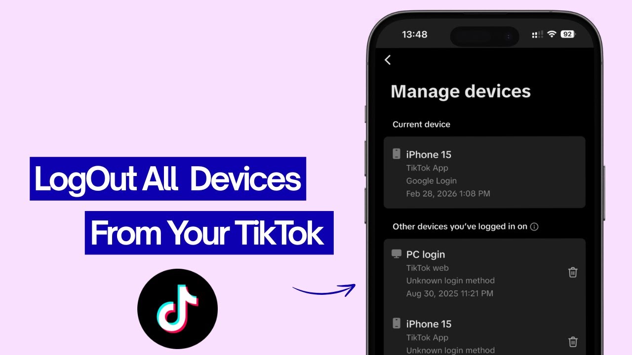 How to LogOut Your TikTok From All Devices (2026) 