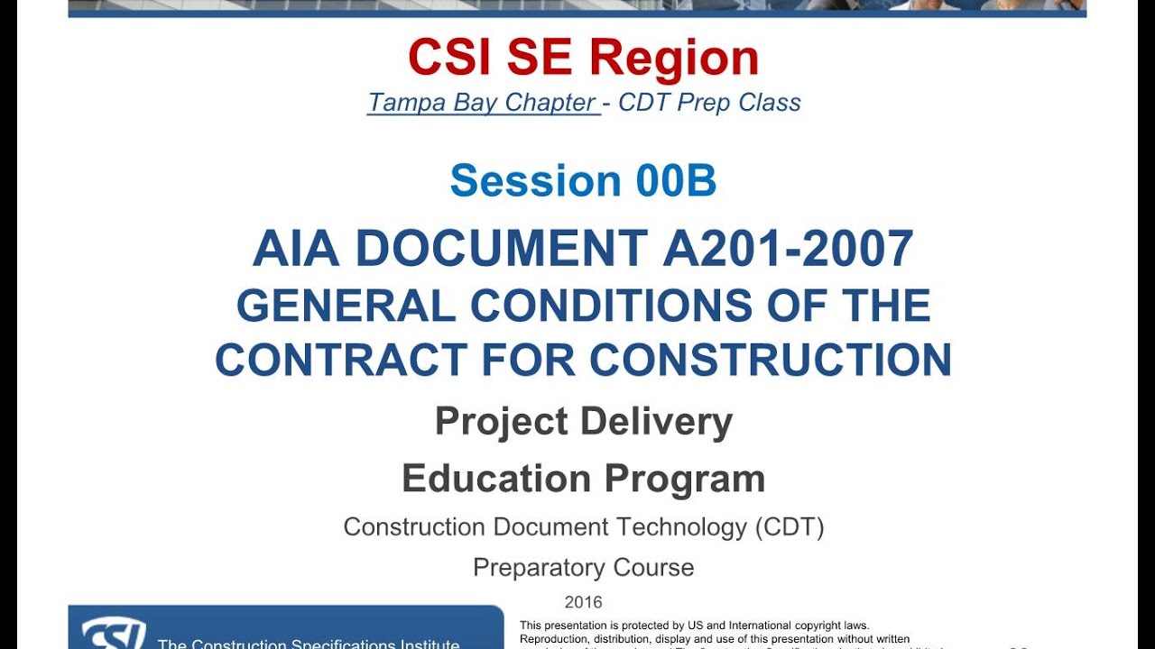CDT Exam Prep Training Session 00B General Conditions December 9 2016