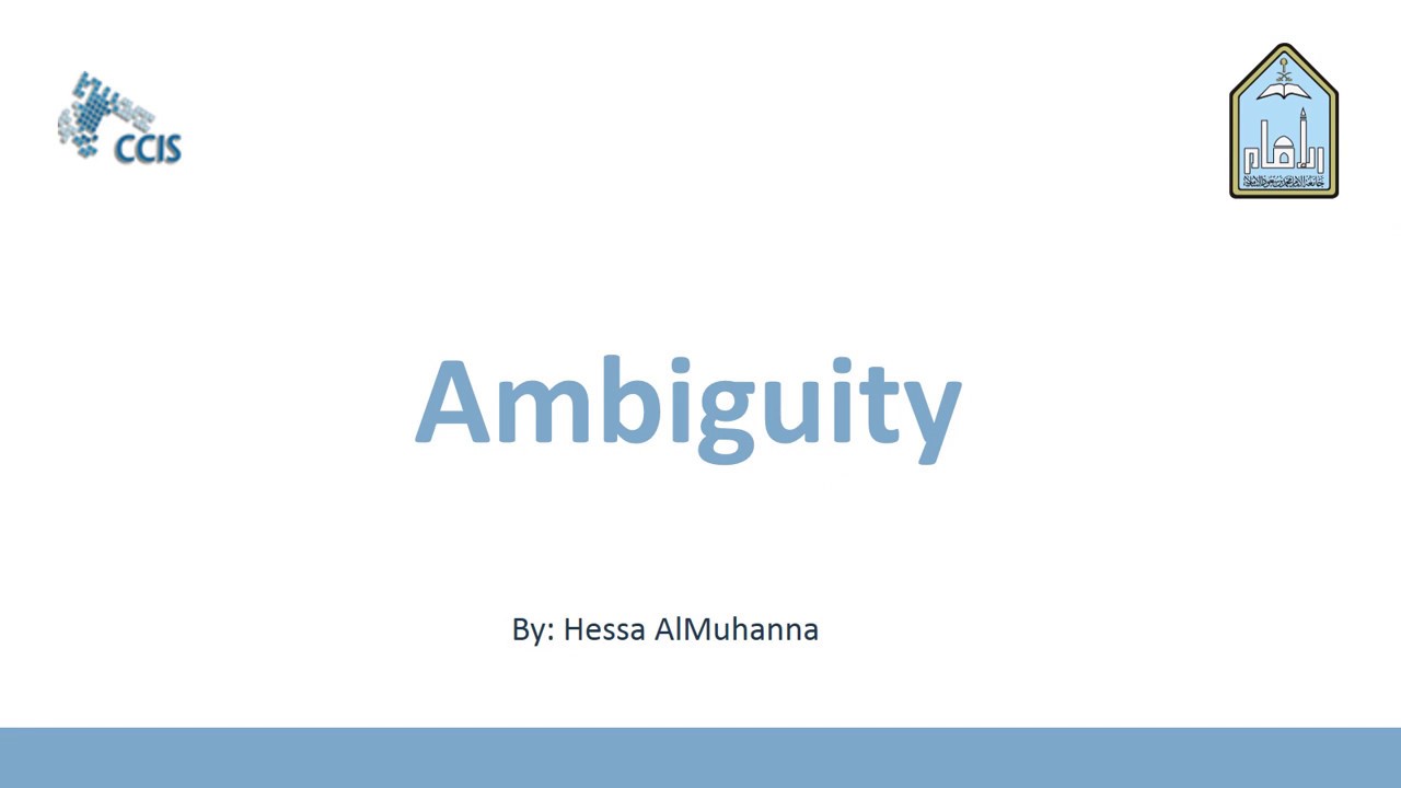 Compiler Design (المترجمات) | Ambiguity