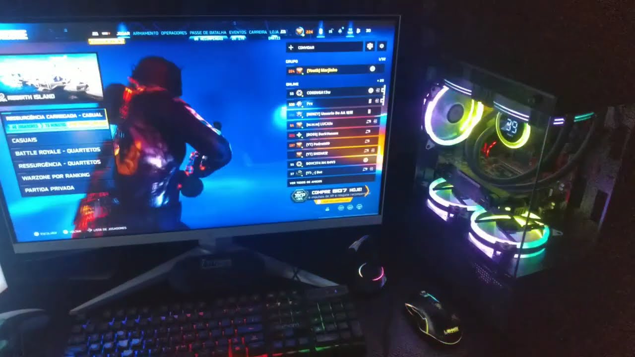 Esse é o meu setup final com o dinheiro do YouTube 