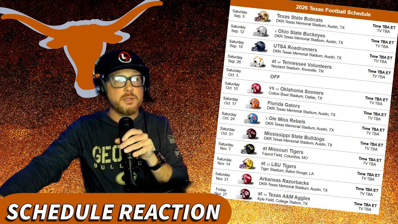 Реакция на расписание игр команды Texas Longhorns на 2026 год