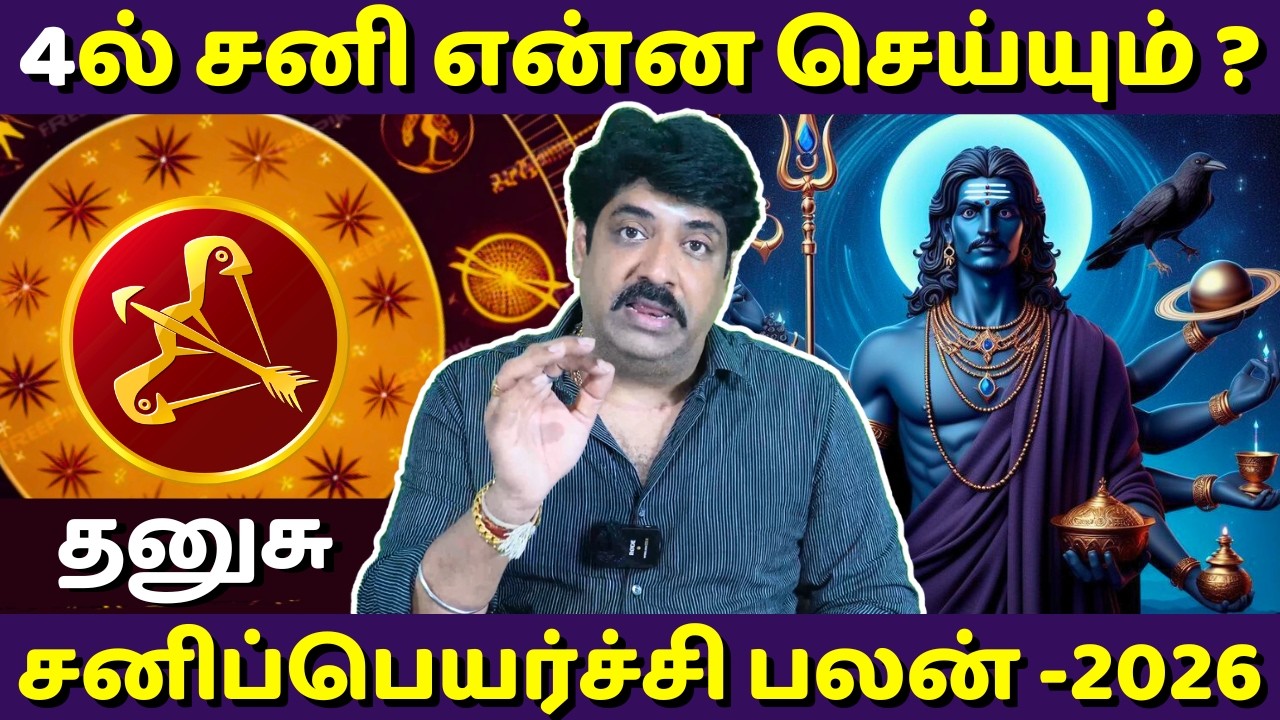 தனுசு சனிப்பெயர்ச்சி பலன் - 2026 | Dhanusu | Dhanusu Rasi | Rasipalan | Jothidam | Astrology