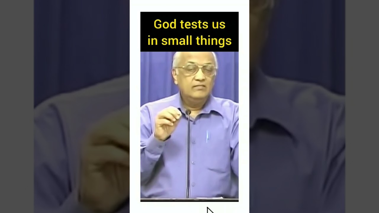 God tests us in small things (By: Ps.Zac Poonen)#clips #zacpoonen #cfc #shorts #reels #viral