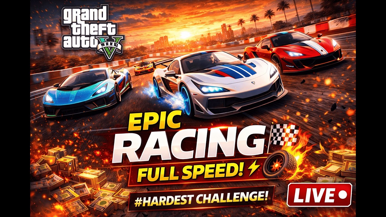 🏁 GTA V Online Crazy Race | Supercars Full Speed! 🚗💨| GAMING TECH YT