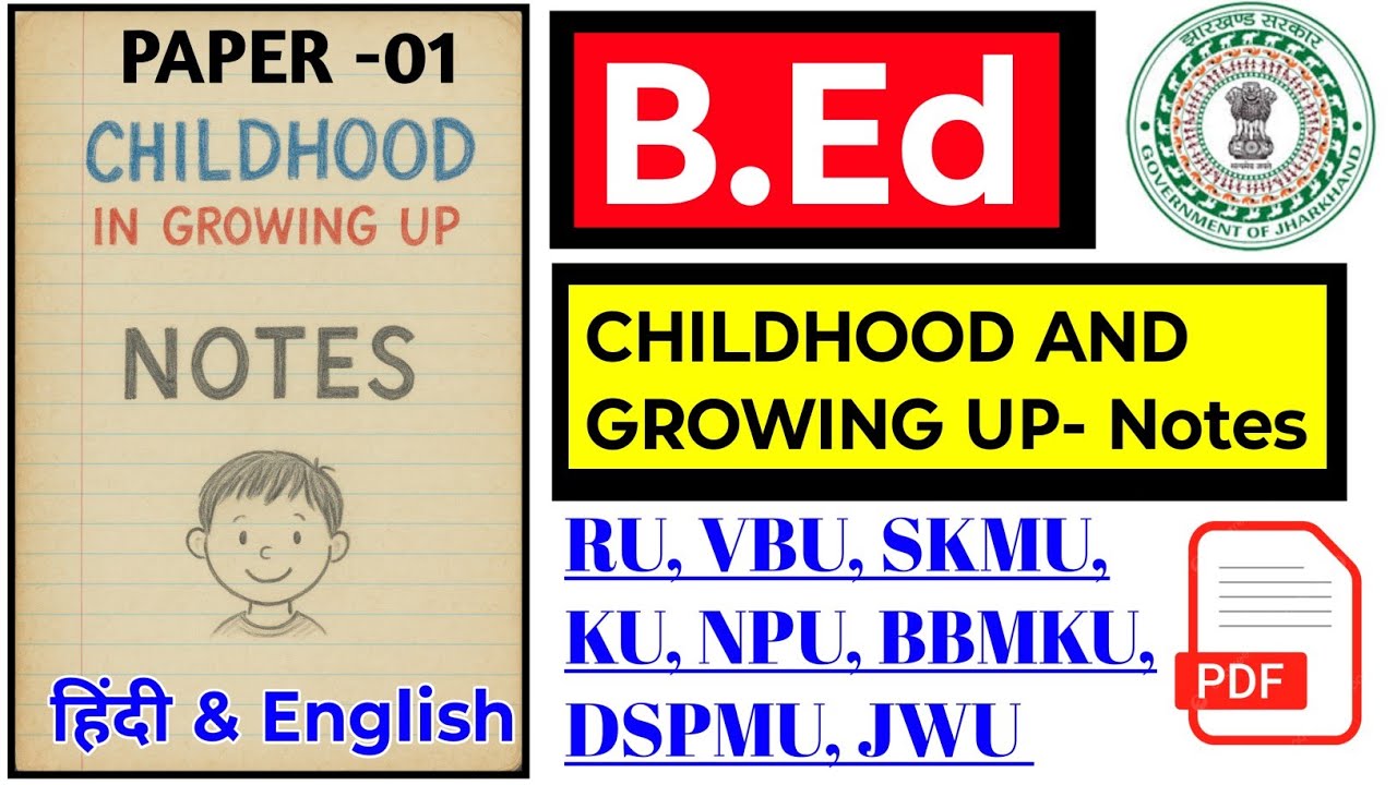 #b.ed semester 1 childhood and growing up  #childhood and growing up b.ed 1st year #jharkhand board