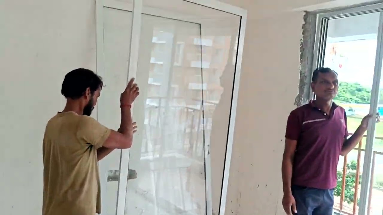 Sliding door window fitting work ..,🦾👷🏻‍♂️