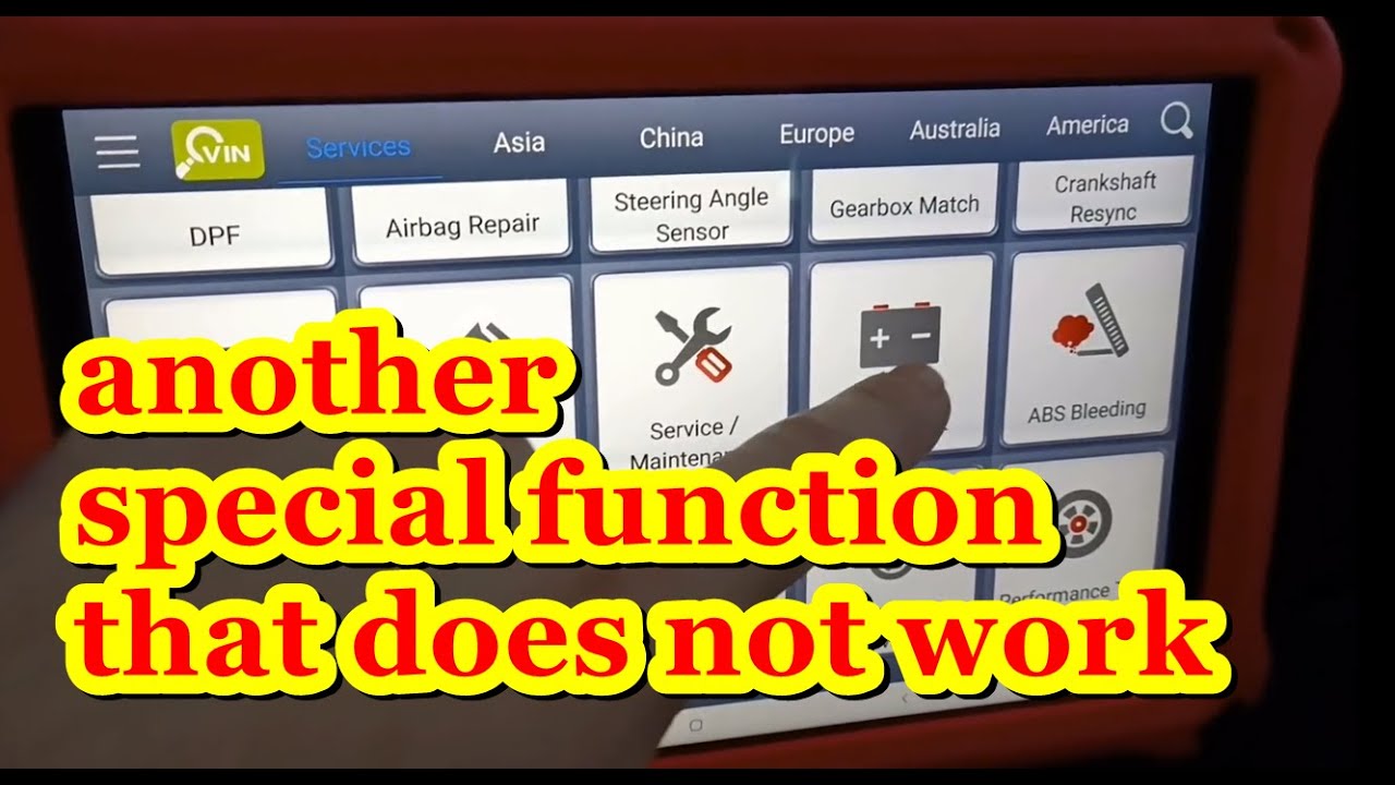 XTOOL.Еще одна специальная функция, которая не работает. Сброс BMS BMW 5 серии.