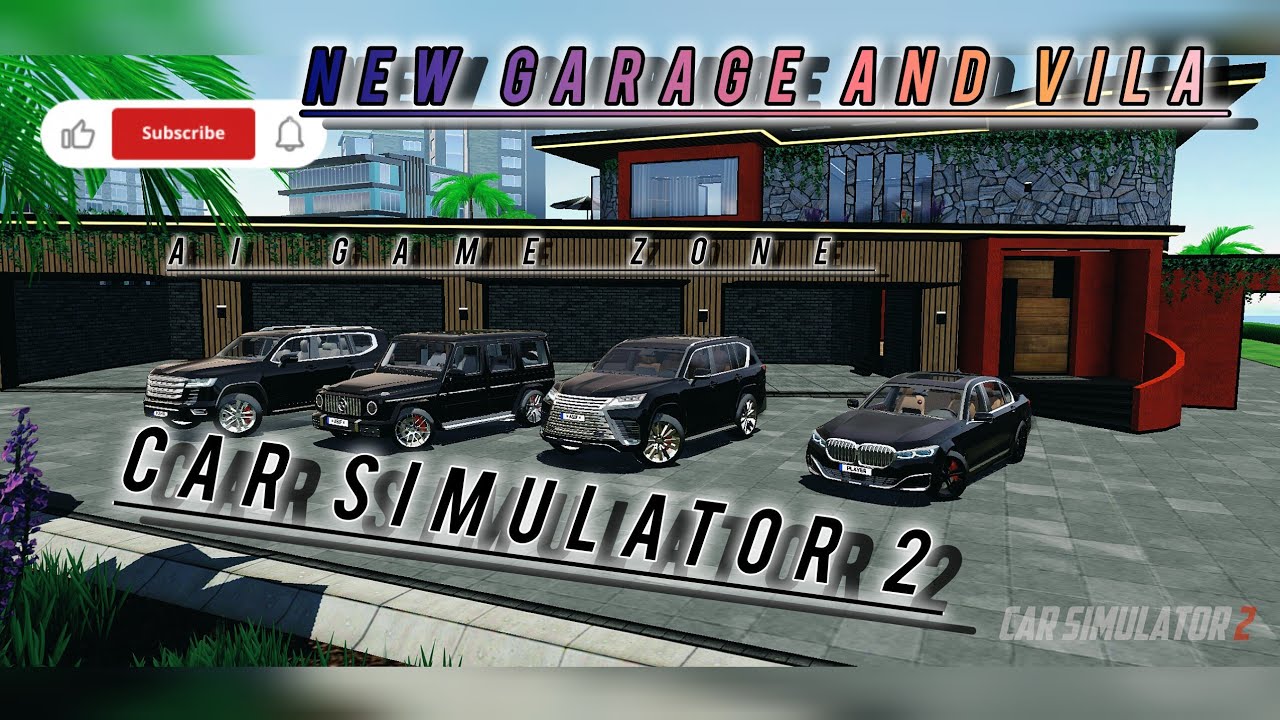 New garage And Vila 🏡 #carsimulator2 #youtube #video #shorts #home #garage 