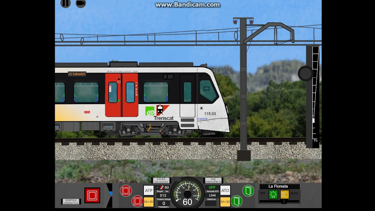FGCSIM: UT 115 simulando en pruebas a Sabadell (parte 2 de 4)
