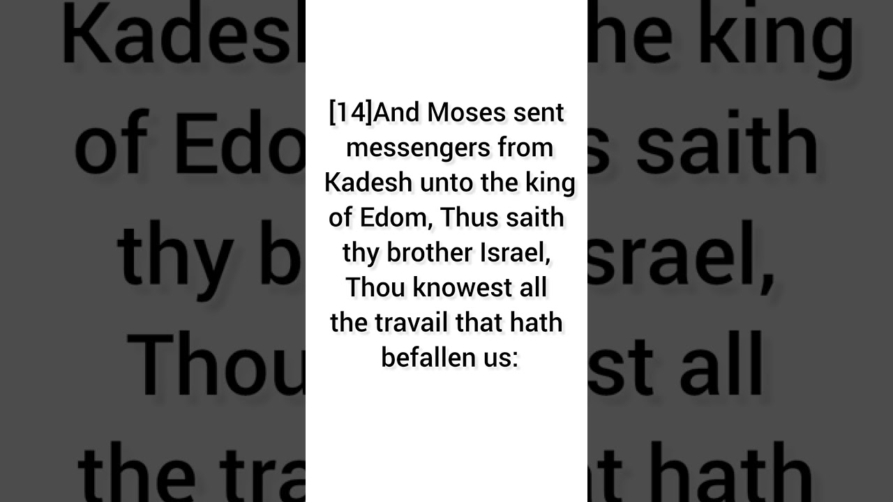 Numbers 20. From 365 days Bible Reading Series.
