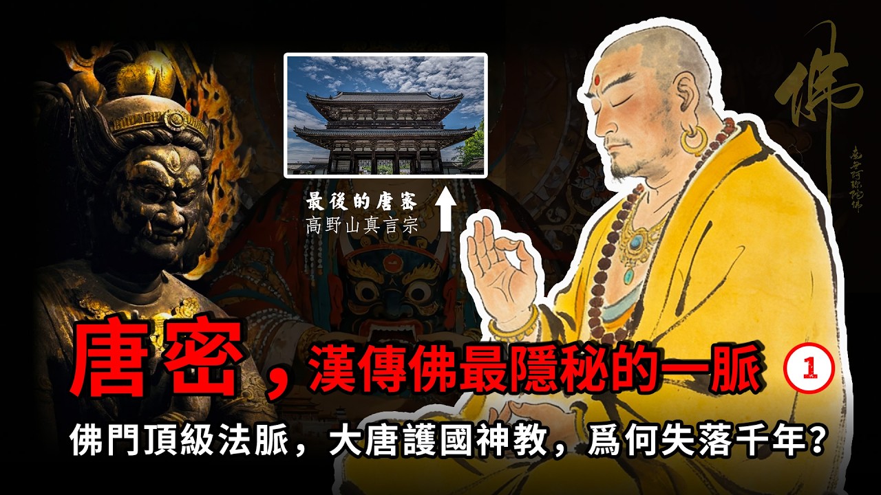 唐密---中國佛教最隱秘的密宗法脈！大唐護國神教，帝王受灌頂，秘術能咒人為驢馬！燃指為香、焚頂做火供的極端儀軌，為儒、道所不容。曇花一現，被國人遺忘千年，卻在日本有正統完整的傳承【公元前後】