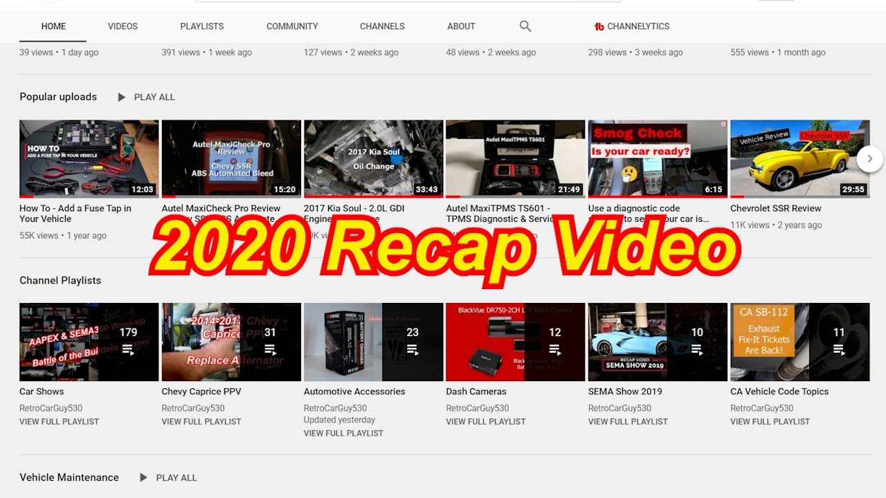 RetroCarGuy530 2020 Recap Video