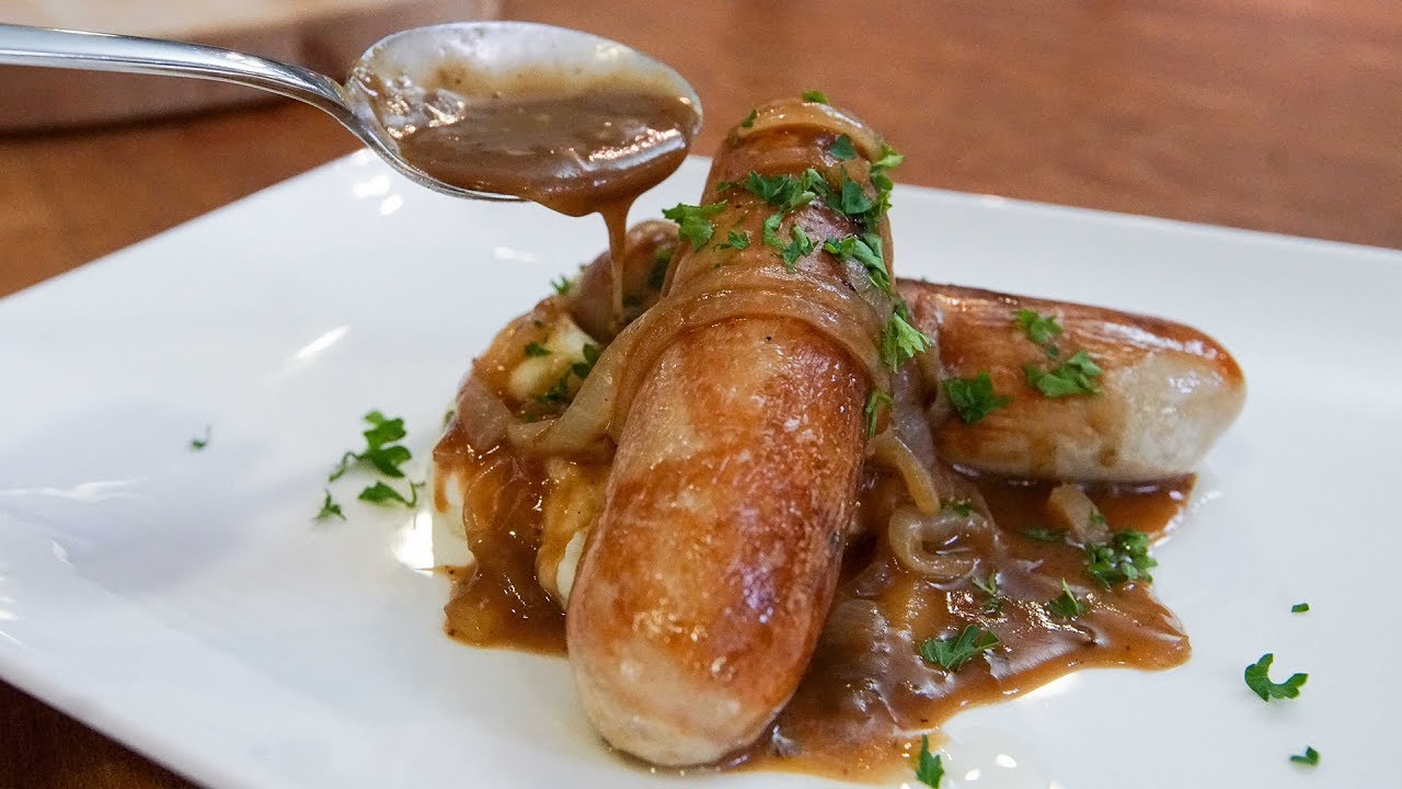 Bangers with a Simple Guinness Gravy | SAM THE COOKING GUY