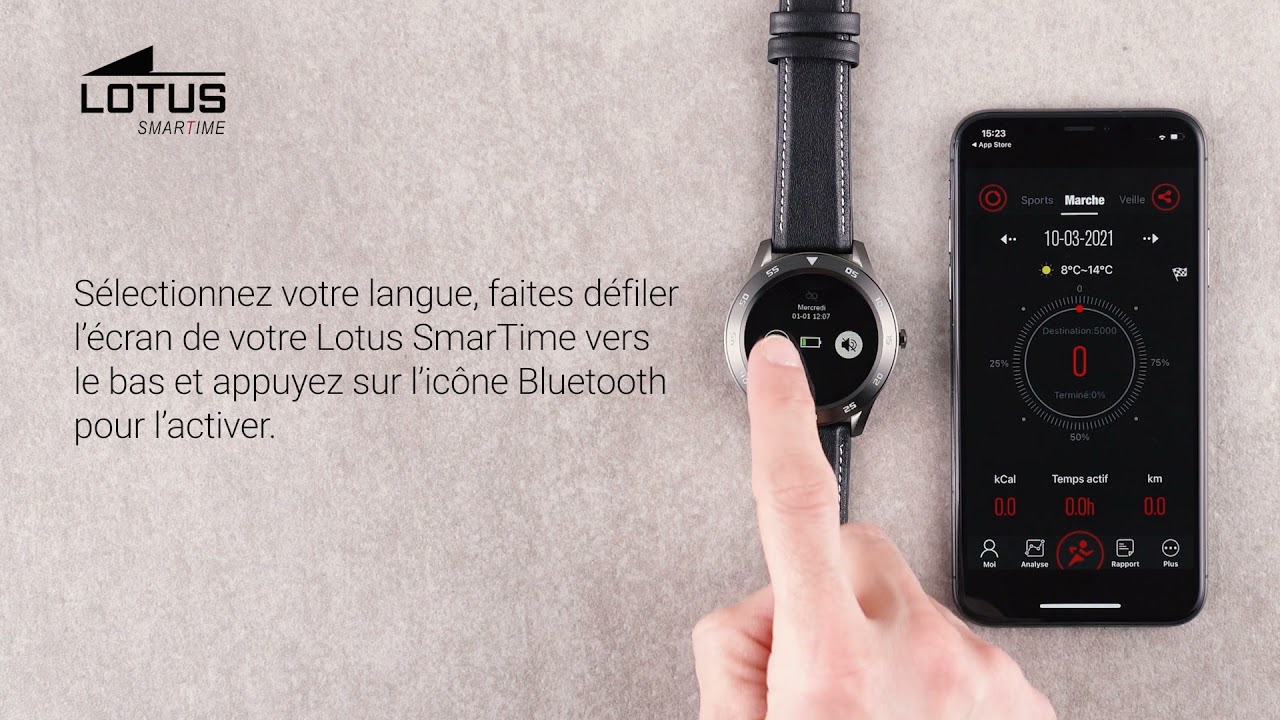 Smartwatch Lotus SmarTime - Comment connecter votre Lotus SmarTime (Français)
