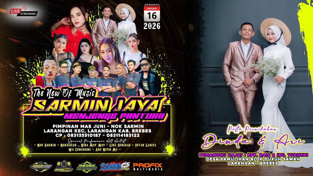 🔴 LIVE MENJENGE PANTURA SARMIN JAYA  - 16 JAN 2026 PAMULIHAN BREBES ( EDISI MALAM )