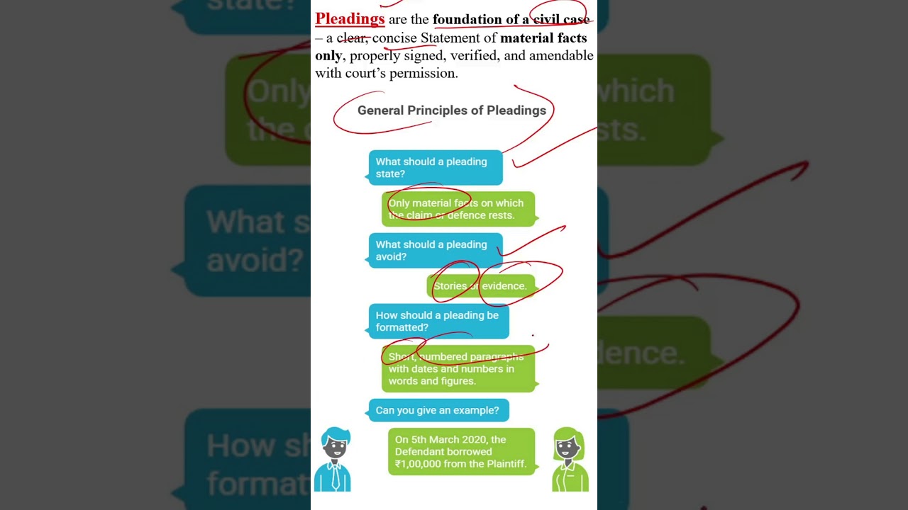 Pleadings in Civil Law Explained in 60 Seconds! | Order VI CPC Basic #thelawcode #law #uprevenuecode
