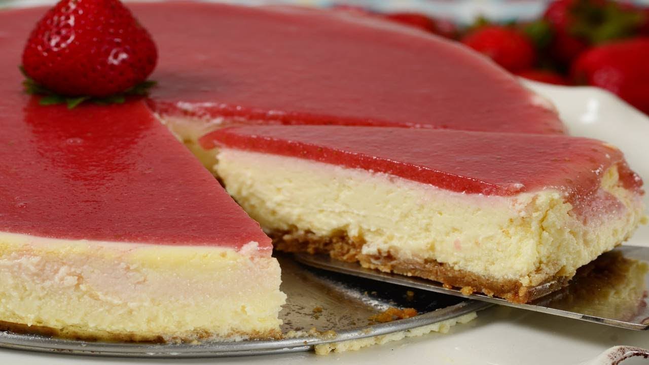 Strawberry Cheesecake Recipe Demonstration - Joyofbaking.com