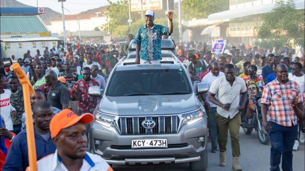 KING!!  SEE HOW RAILA ODINGA WAS RECEIVED IN LODWAR, TURKANA COUNTY TODAY!!