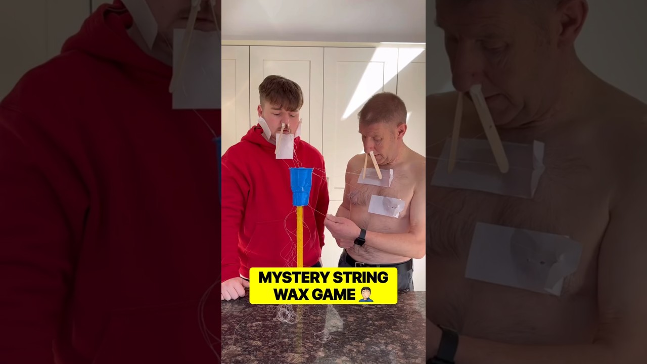 Mystery String Wax Game ❓ #funny #shorts #games #challenge