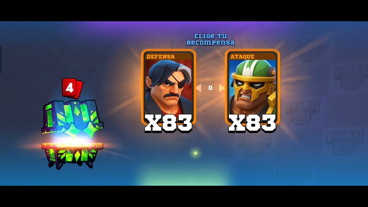 Abriendo un cofre legendario de 2 estrellas  en #fragproshooter y consiguiendo a Volcáno. 🎮💥