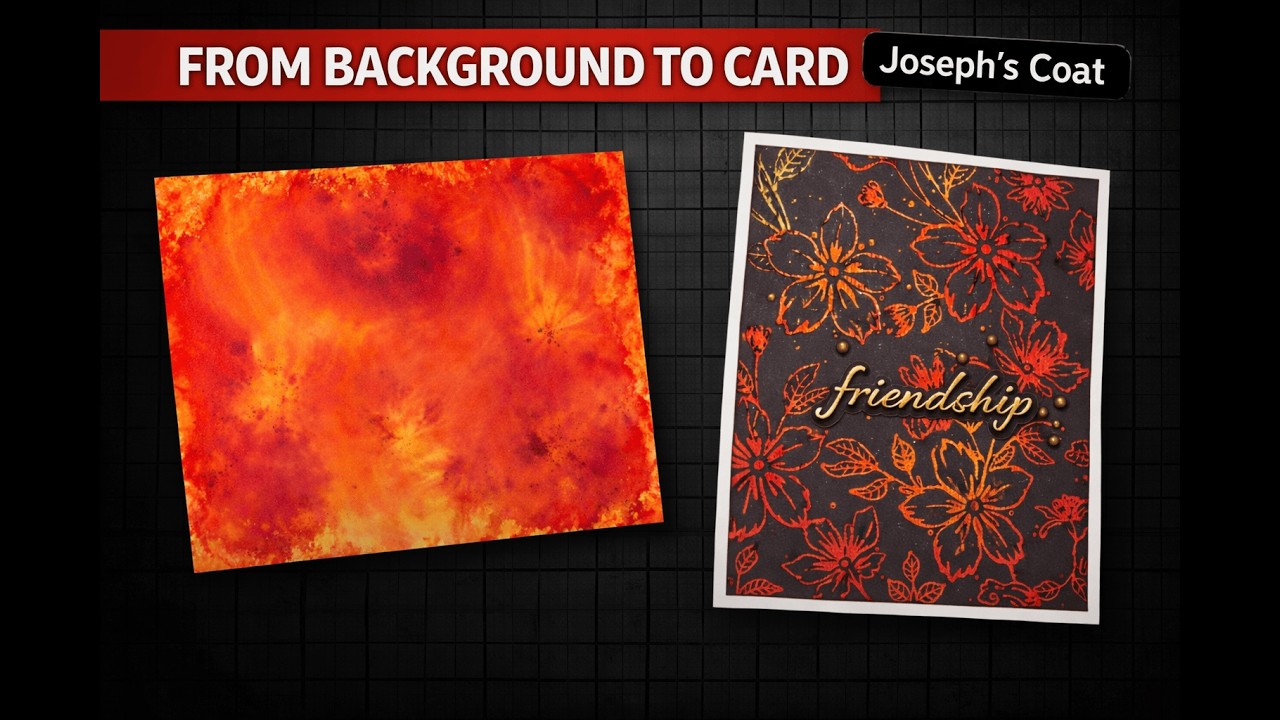 Joseph’s Coat Technique | From Inky Background to Finished Card