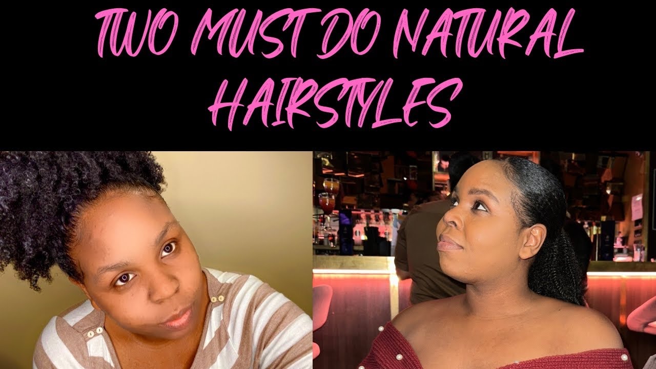 Two Must Do Natural Hairstyles / Easy /4c / Black girl magic/ Ponytail/ Curlyfro #naturalhair