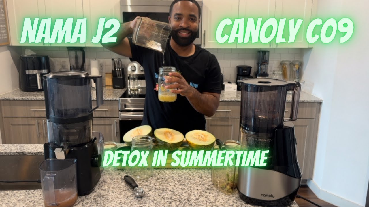 Juicing For Beginners | The Canoly C09 vs The Nama J2 Juicer 🧃 (Summertime Detox) ♥️🍉