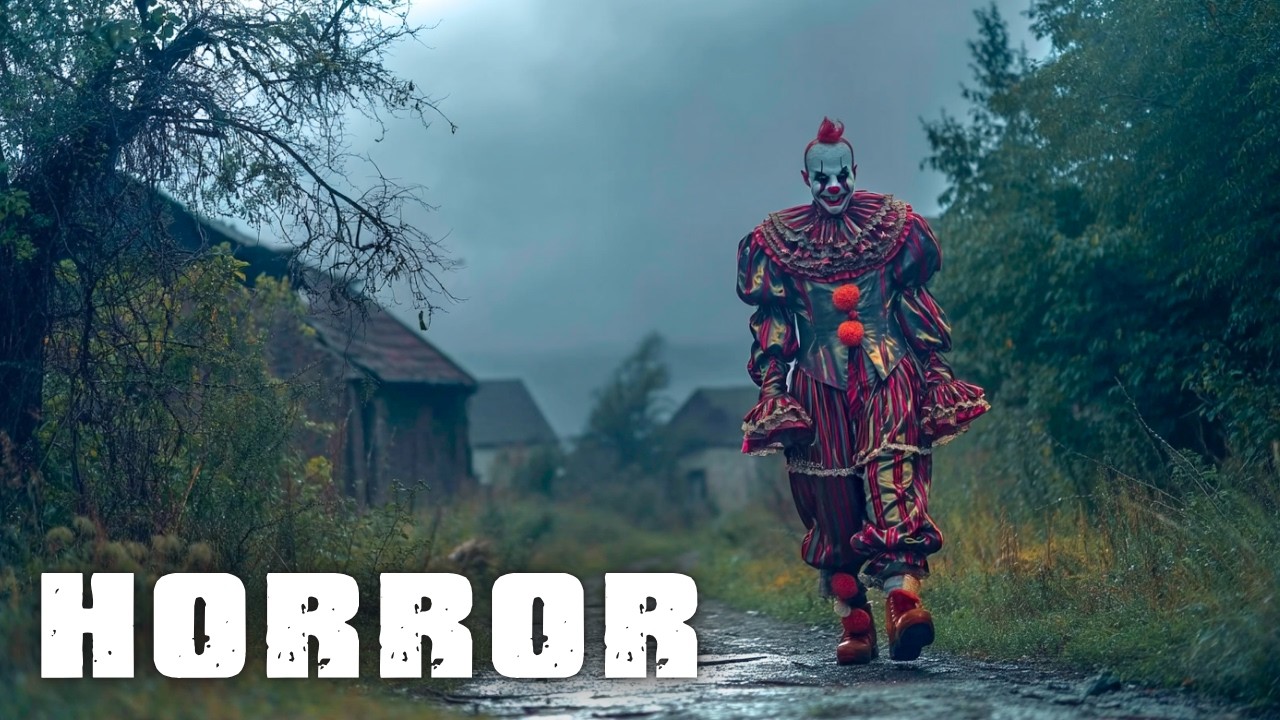 A terrifying horror movie!🤡🪓A group of killer clowns has turned the city into a trap