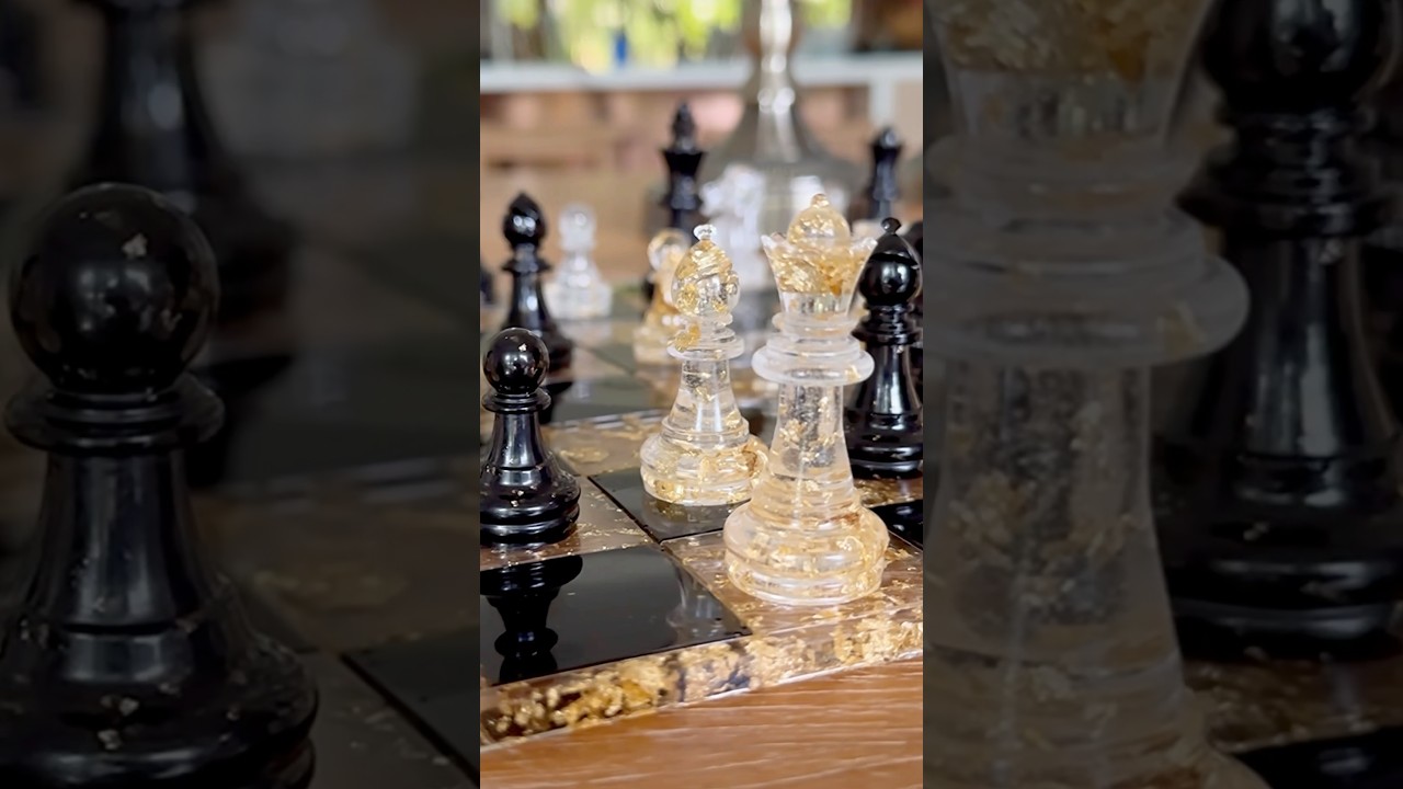 Epoxy Chess ♟️ #diy #easyresin #epoxy_resin #epoxy #art #epoxydiy #resincreation