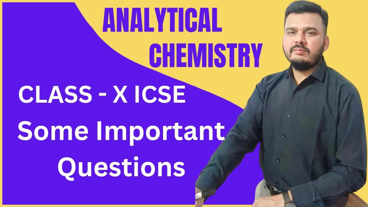 Important questions based on Analytical Chemistry 