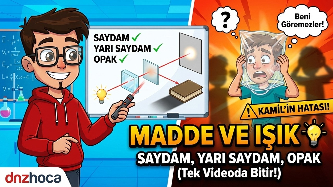 5. Sınıf Fen: Madde ve Işık 💡 | Saydam, Yarı Saydam ve Opak Maddeler (Tek Videoda Bitir!)