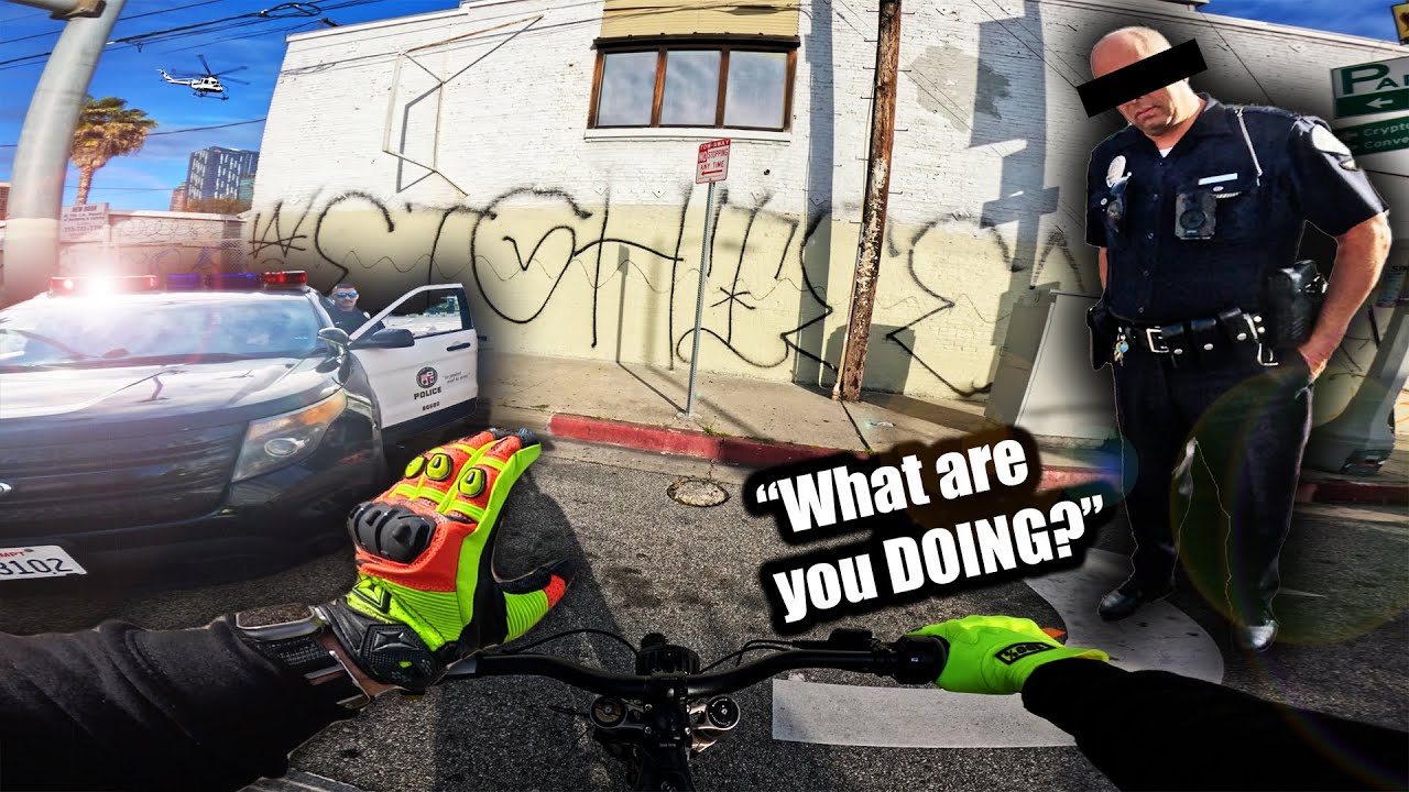 RIDING MY SURRON IN LA COMPTON GANG ZONES AND COPS STOP TO ASK ME THIS..