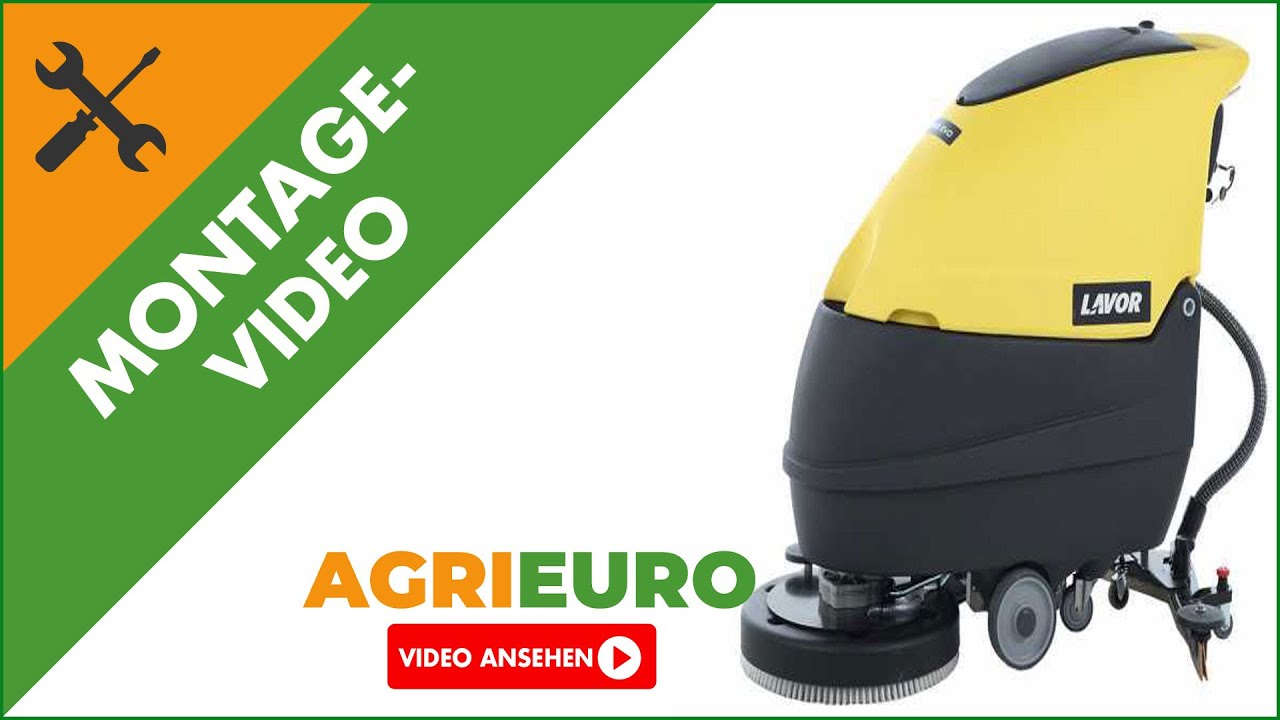 Montagevideo Agrieuro Bodenreinigungsmaschine Scheuersaugmaschine Lavor L5 50BT Antrieb 24V 44.5A