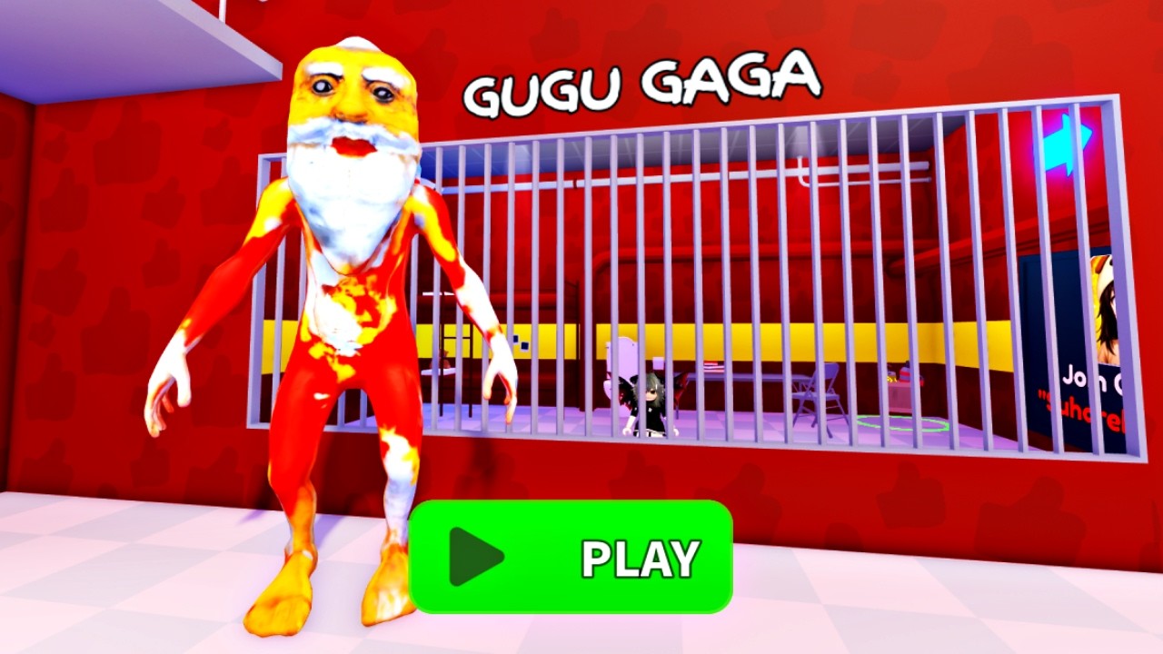 Gugu Gaga Prison Run! Gameplay #roblox #scaryobby