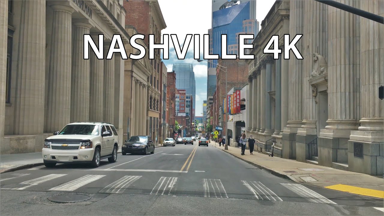 Nashville 4K - Skyscraper District - Driving Downtown