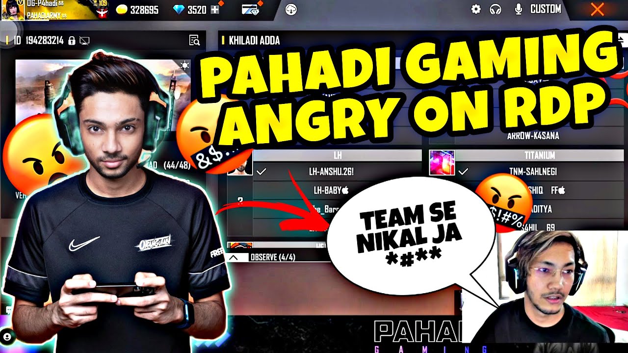 OG-PAHADI IS VERY ANGRY ON OG-RDP IN TOURNAMENT 🤬  RDP LEFT TEAM 😥 || FULL MATTER ? || MUST WATCH