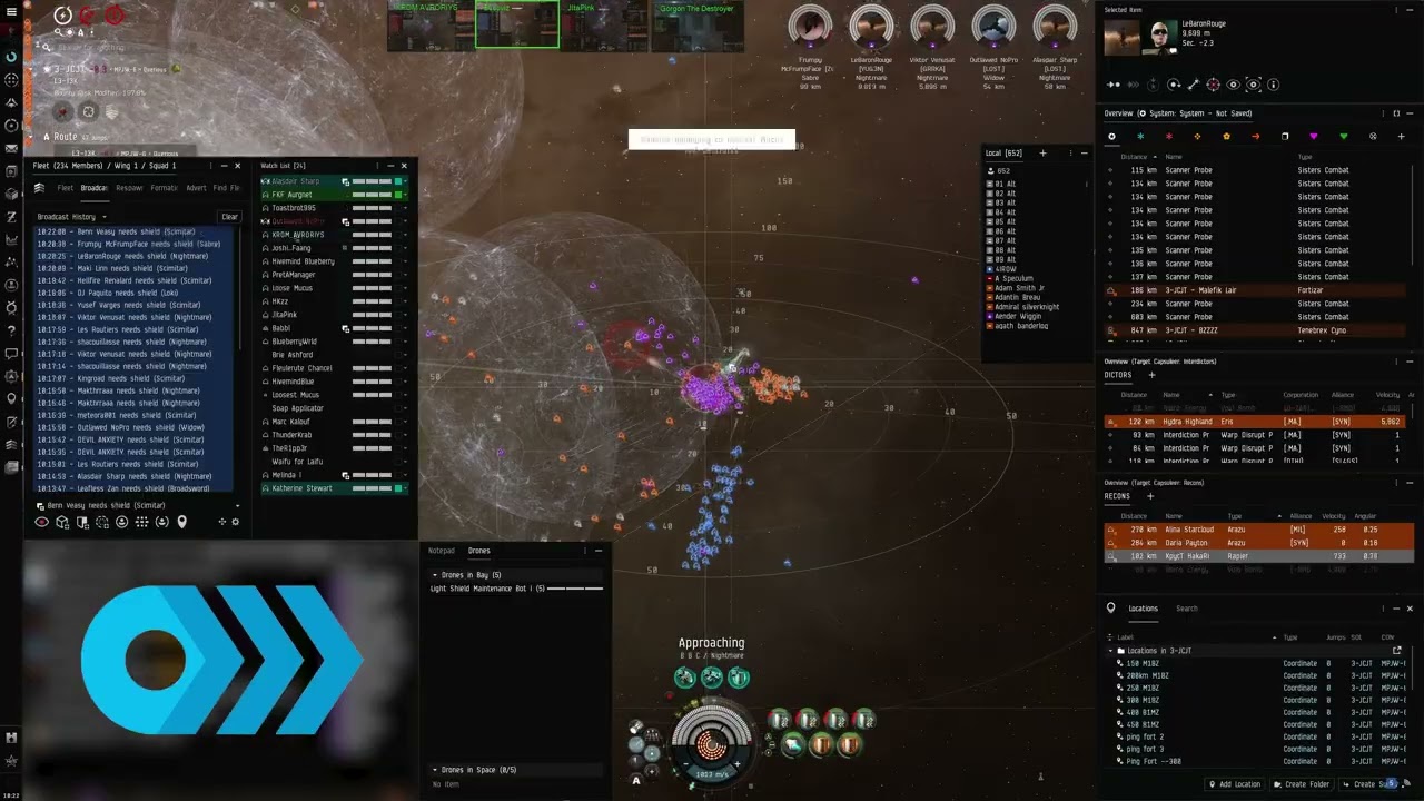 Bloc Batphone Backfired | Eve Online | OnlyFleets
