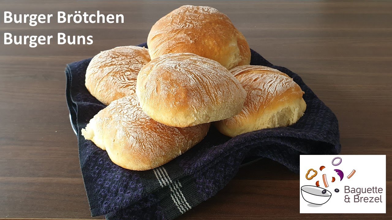 Selbstgemachte Burger Br&ouml;tchen / Burger Buns