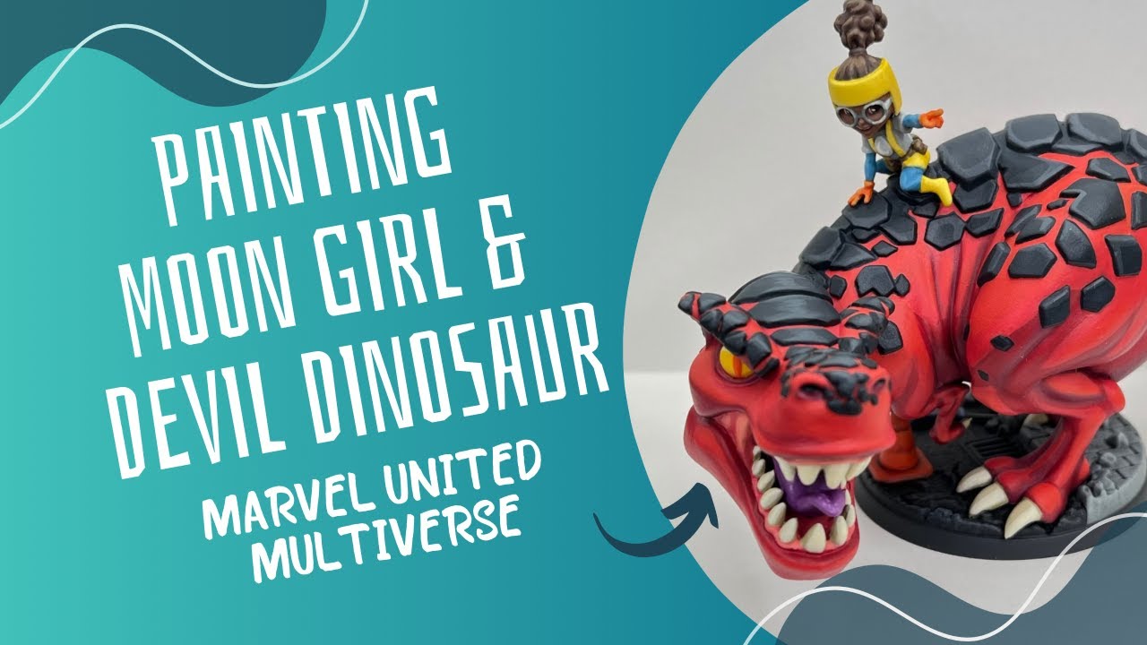 Painting Moon Girl & Devil Dinosaur - Marvel United Multiverse - Painting Tutorial
