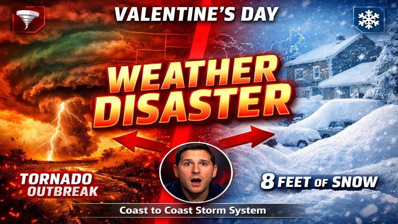 URGENT: Valentine's Day Weather DISASTER - Tornado Outbreak + 8 Feet of Snow Hitting America