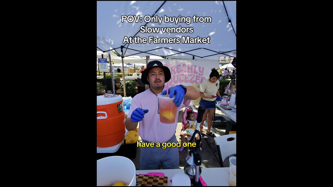 He makes an amazing watermelon strawberry lemonade! #farmersmarket #wholesome #vendor